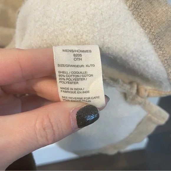 Woolrich QuarterZip Pullover Sweater Elbow Patch Tan Brown Mens Size XL - Picture 5 of 8